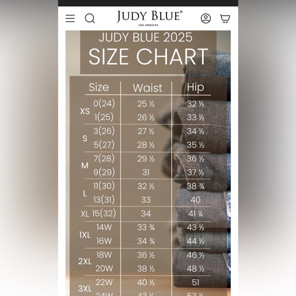 Judy Blue High Rise Tummy Control Retro Wide Leg Dark Denim Blue Jeans - Picture 7 of 7